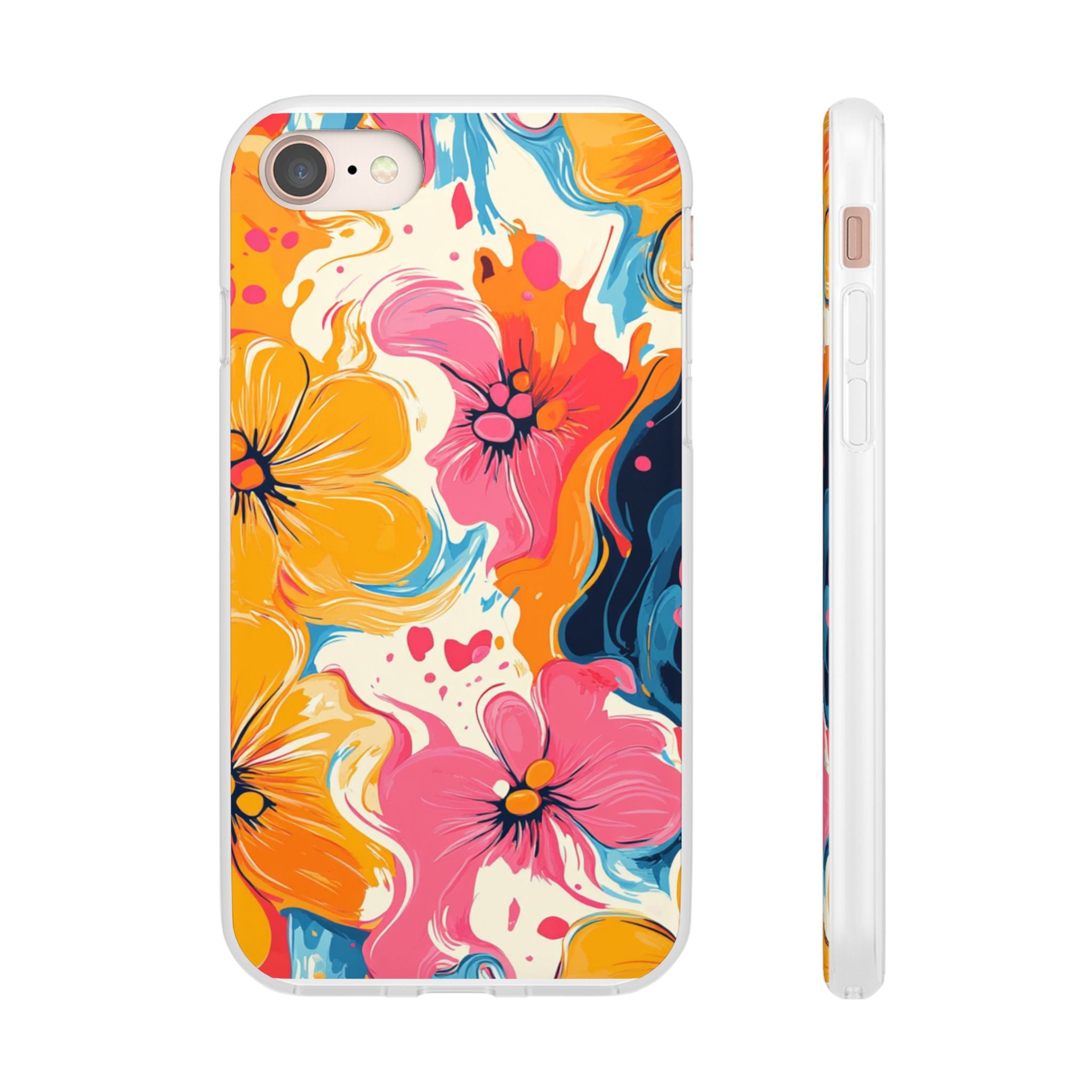 Vibrant Abstract Floral Flexi Case, Artsulli - Art is Long, Life is Short, Phone Case, Size, iPhone 8, , , , , 31453581768118166501
