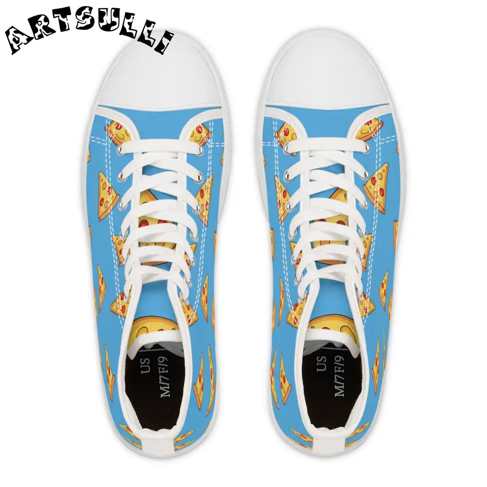 JAKKOUTTHEBXX Blue Pizza Dreamscape Women’s High Top Sneakers