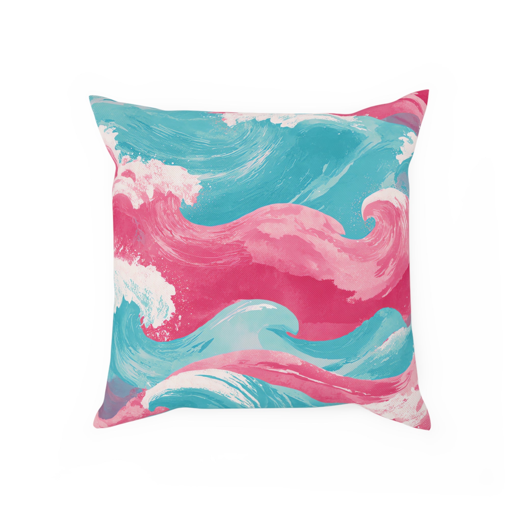 The Great Pastelwave Pink and Blue Cushion, Artsulli - Art is Long, Life is Short, Home Decor, Size, 15.7" × 15.7", , , , , 36924237818067868949
