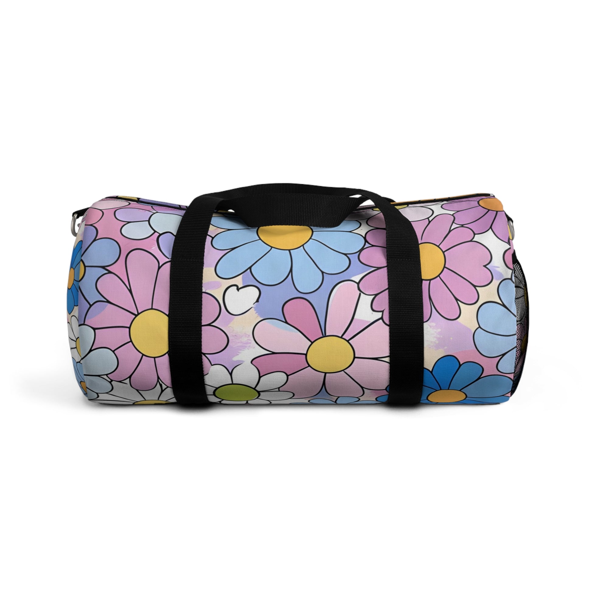 Flower Hour Purple and Blue Duffel Bag, Artsulli - Art is Long, Life is Short, Bags, Size, Small, , , , , 51800516122567