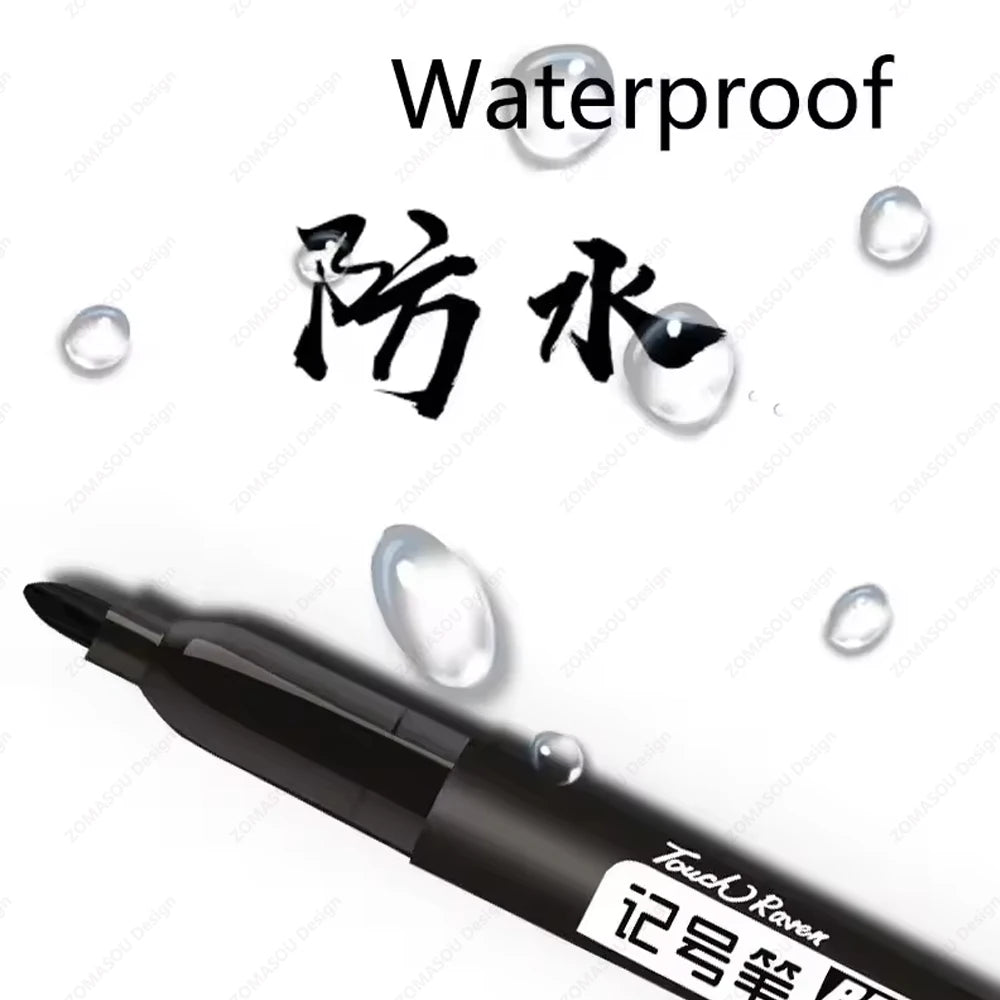 1-100Pcs Waterproof Oil-based Marker Pen Quick Dry Black Blue Red Ink Permanent for Metal Glass Stationery Art School Supply