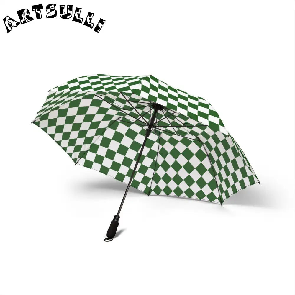 JAKKOUTTHEBXX Checkerboard White and Dark Green Semi-Automatic