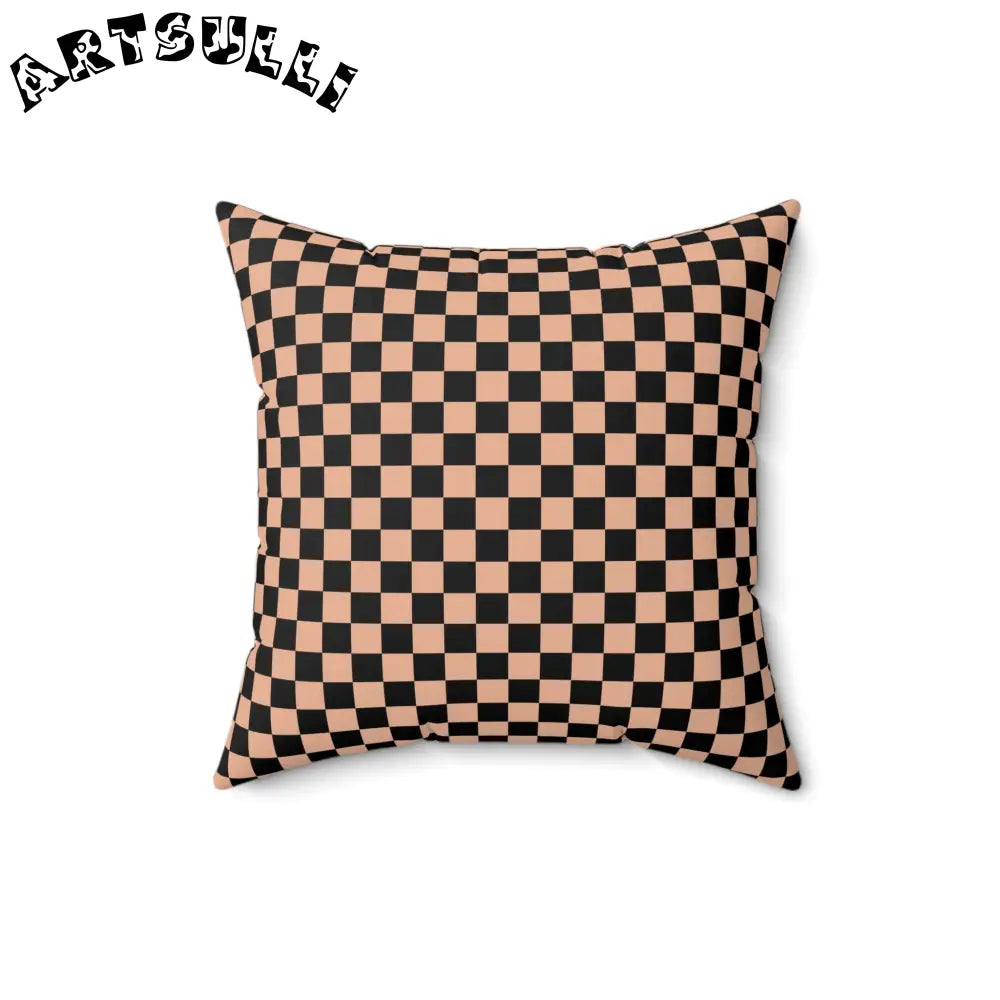 JAKKOUTTHEBXX Checkerboard II Soft Orange and Black Spun Polyester