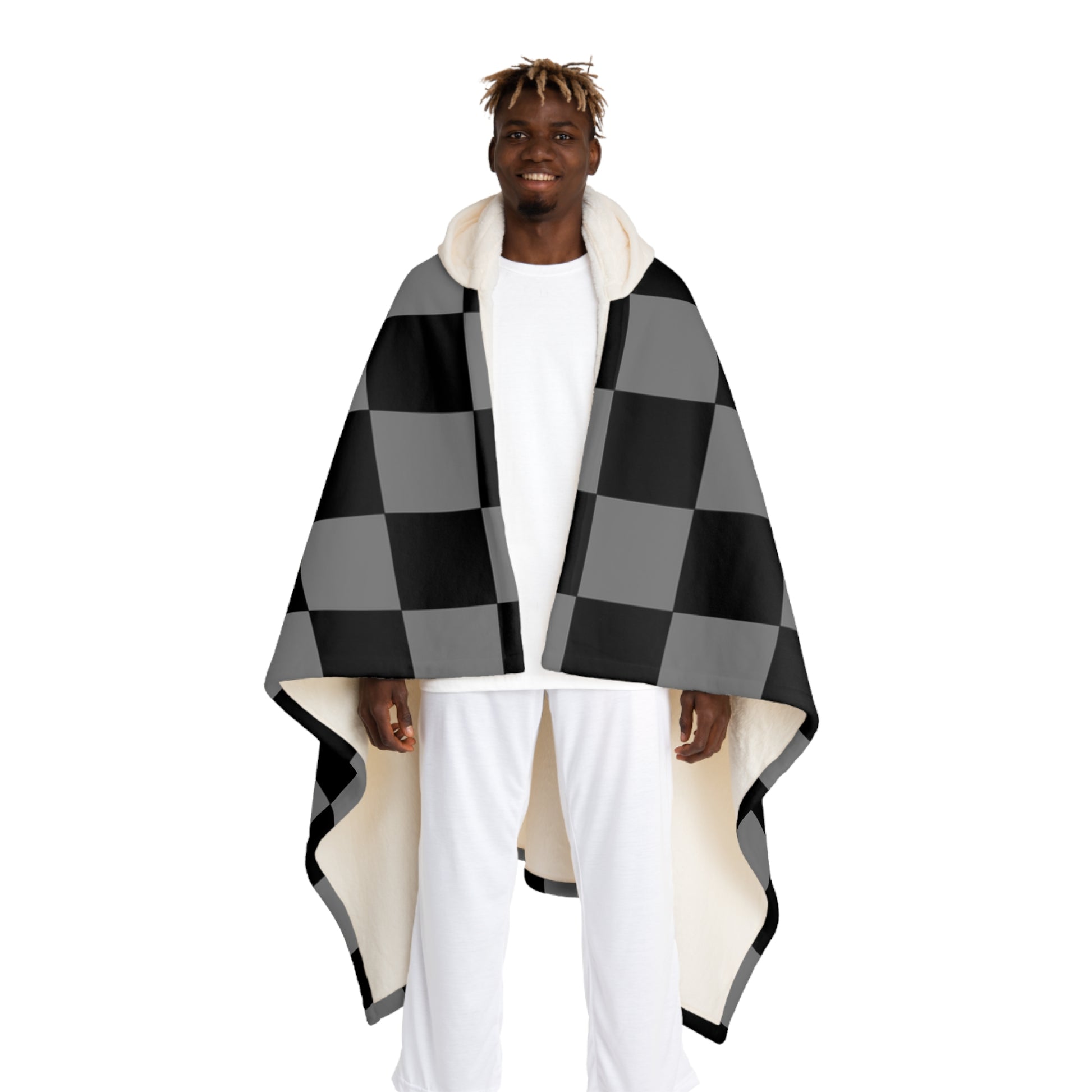 8K Void Surfer Hooded Sherpa Fleece Blanket, Artsulli - Art is Long, Life is Short, All Over Prints, Size, One size, Color, Cream, , , 31466464510738922912