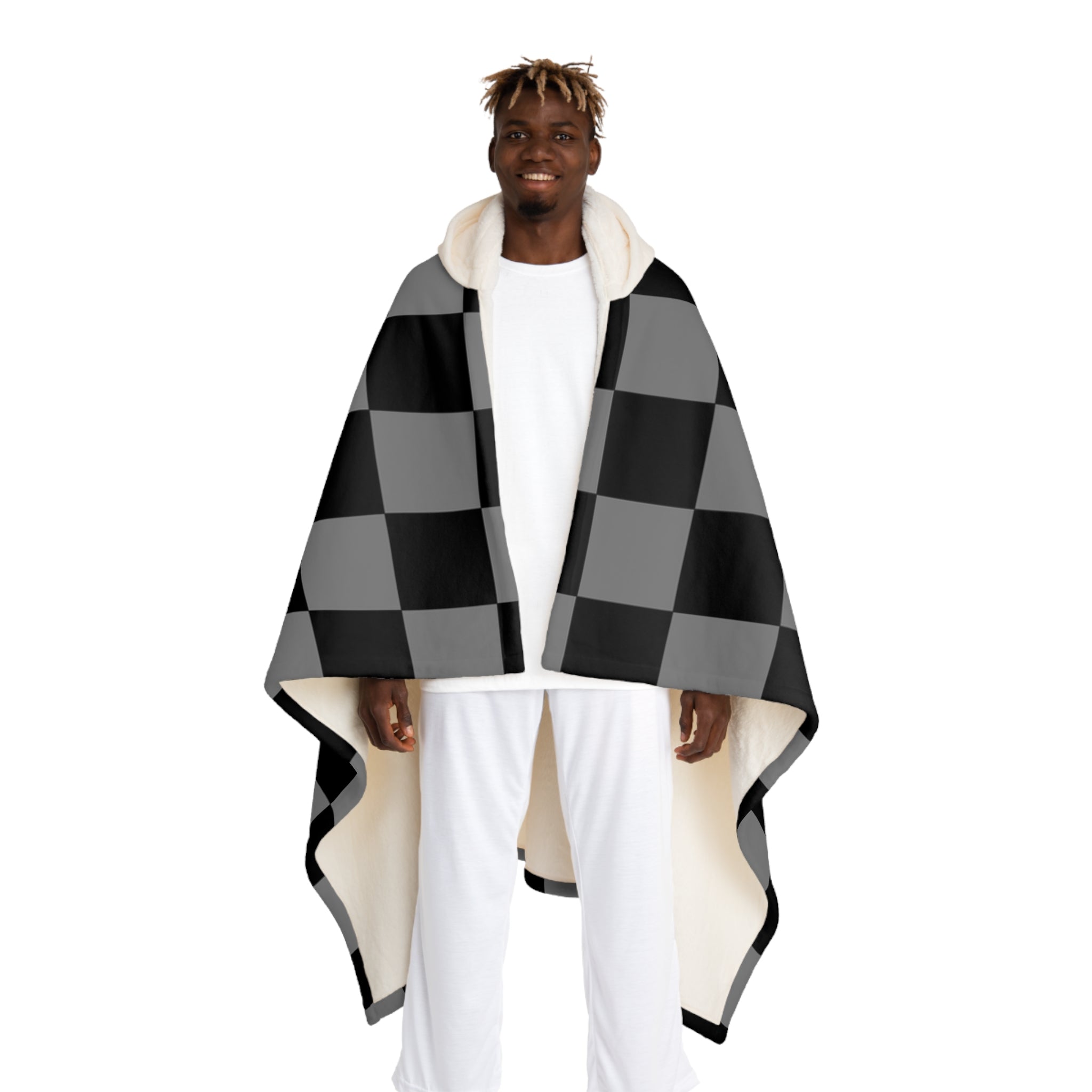 8K Void Surfer Hooded Sherpa Fleece Blanket, Artsulli - Art is Long, Life is Short, All Over Prints, Size, One size, Color, Cream, , , 31466464510738922912