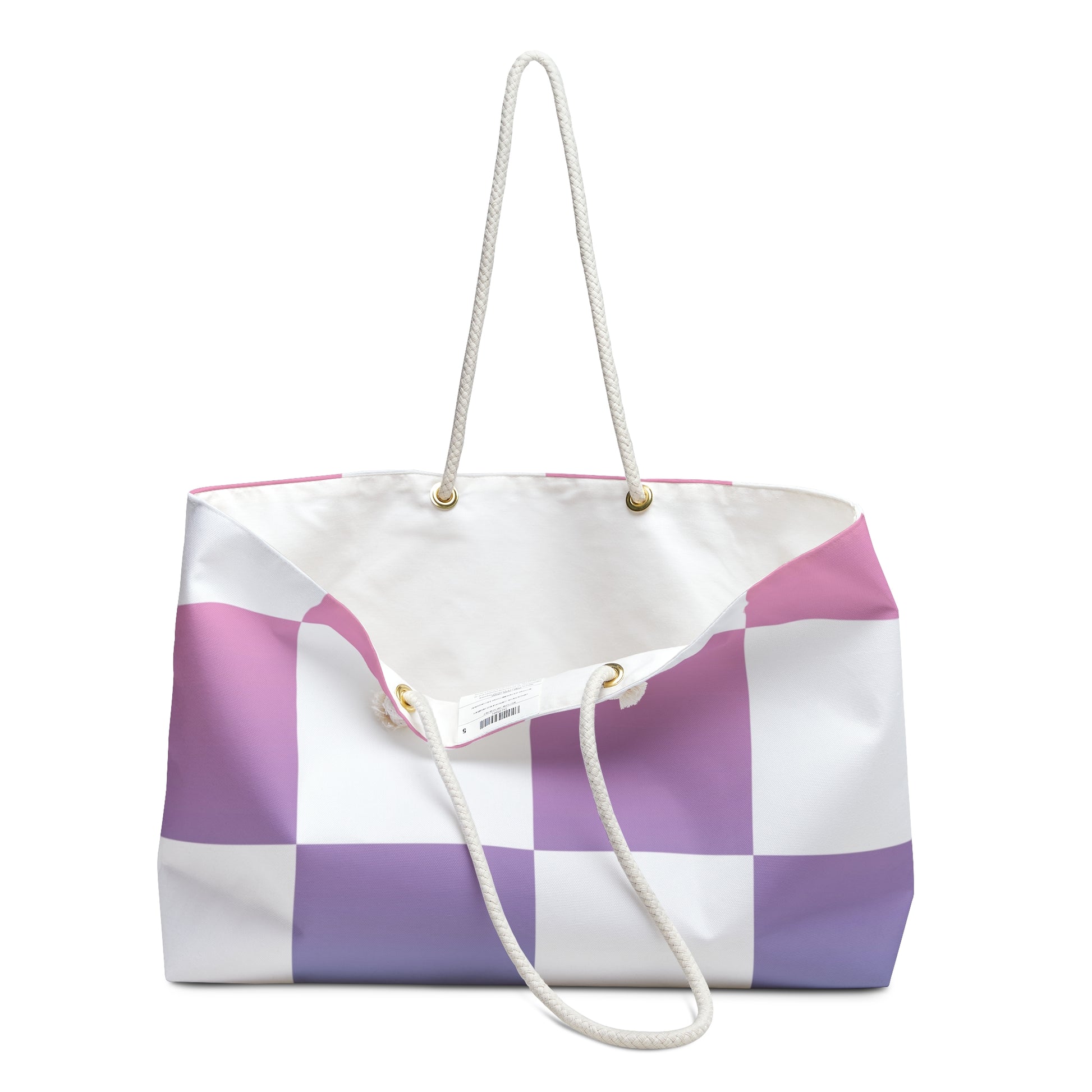 Vaporwave Check Weekender Bag, Artsulli - Art is Long, Life is Short, Bags, , , , , , , 