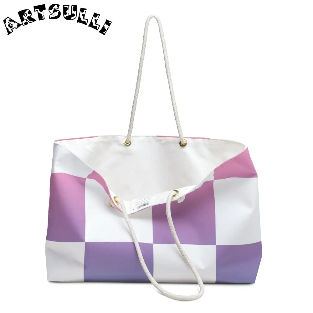 JAKKOUTTHEBXX Vaporwave Check Weekender Bag JAKKOUTTHEBXX Artsulli