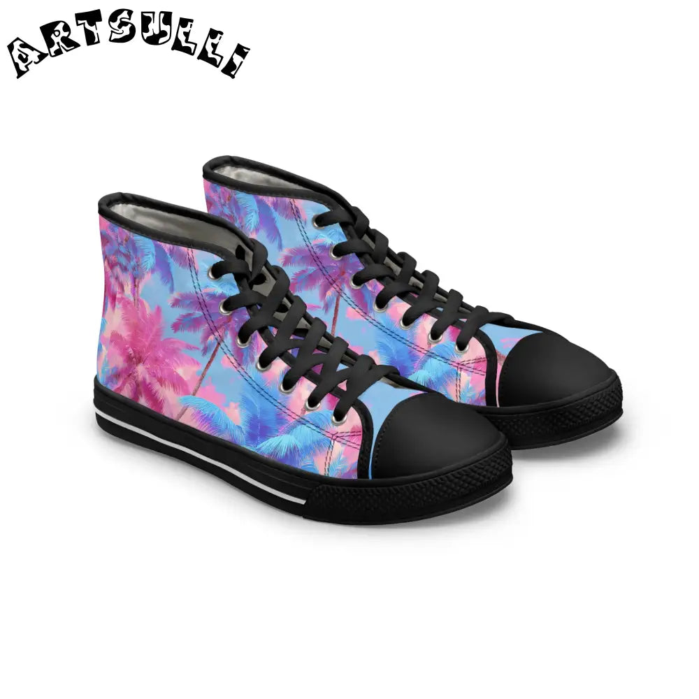 JAKKOUTTHEBXX Ethereal Pastel Palms II Women’s High Top Sneakers