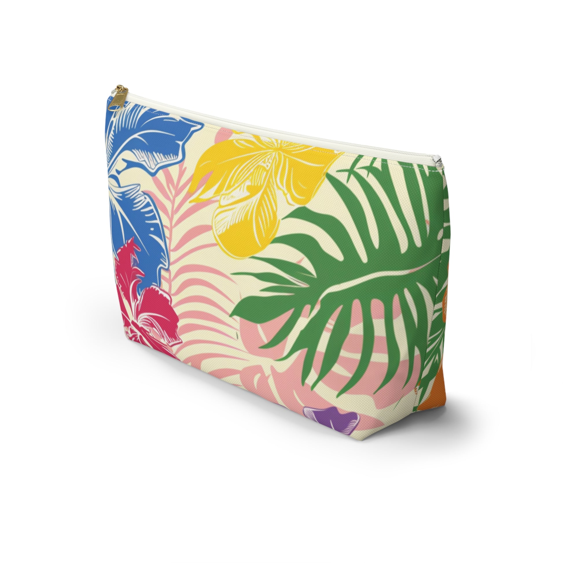 Blooming Tropical Flowers Accessory Pouch w T-bottom, Artsulli - Art is Long, Life is Short, Bags, , , , , , , 