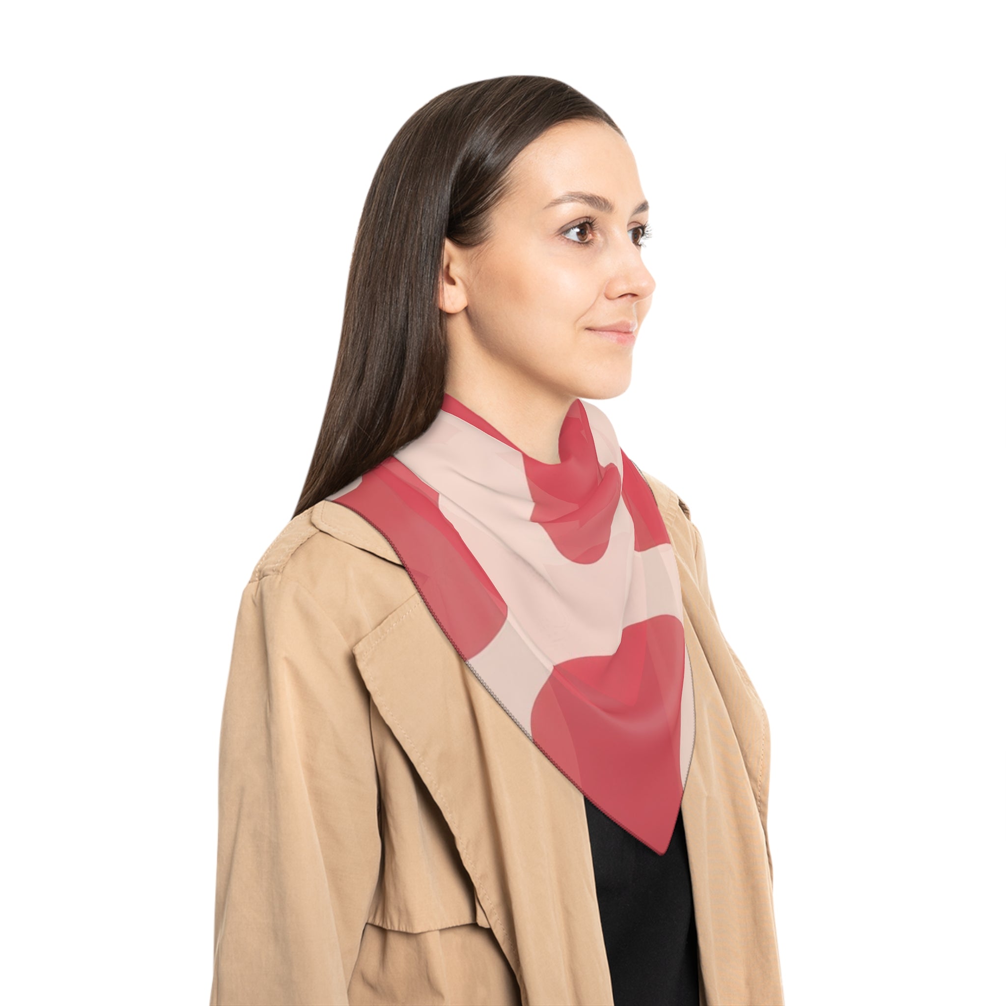Red Jungle Cow Poly Scarf, Artsulli - Art is Long, Life is Short, Accessories, , , , , , , 