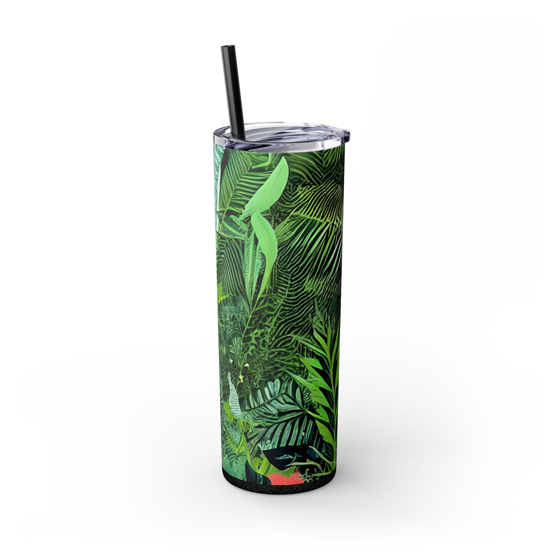 Jungle Zebra Art Skinny Tumbler with Straw, 20oz, Artsulli - Art is Long, Life is Short, Mug, , , , , , , 