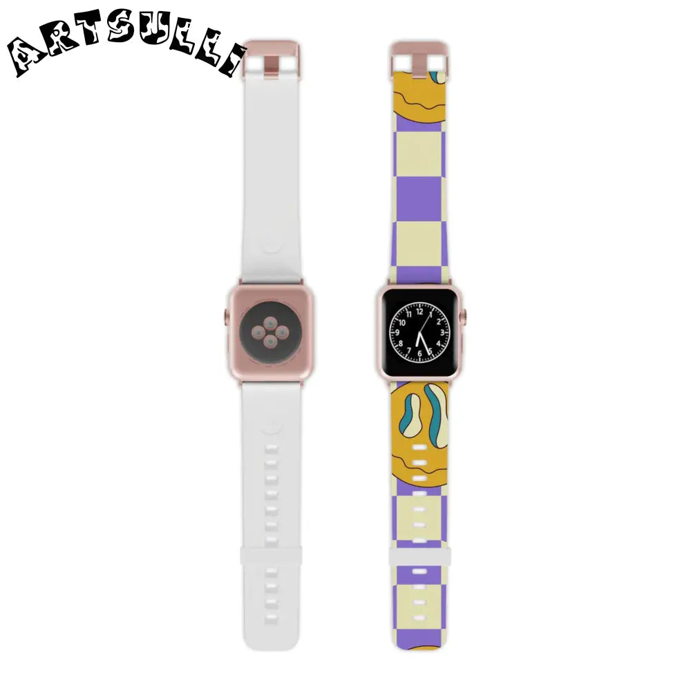 JAKKOUTTHEBXX Trippy Flower Power Motifs Watch Band for Apple Watch