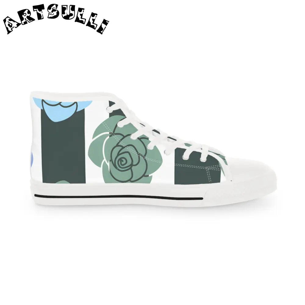 JAKKOUTTHEBXX Stripes x Roses Black and White Men’s High Top