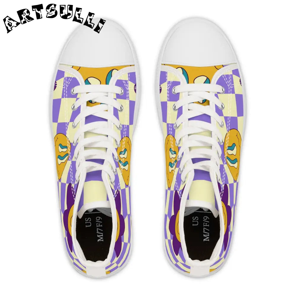 JAKKOUTTHEBXX Trippy Flower Power Motifs Women’s High Top Sneakers