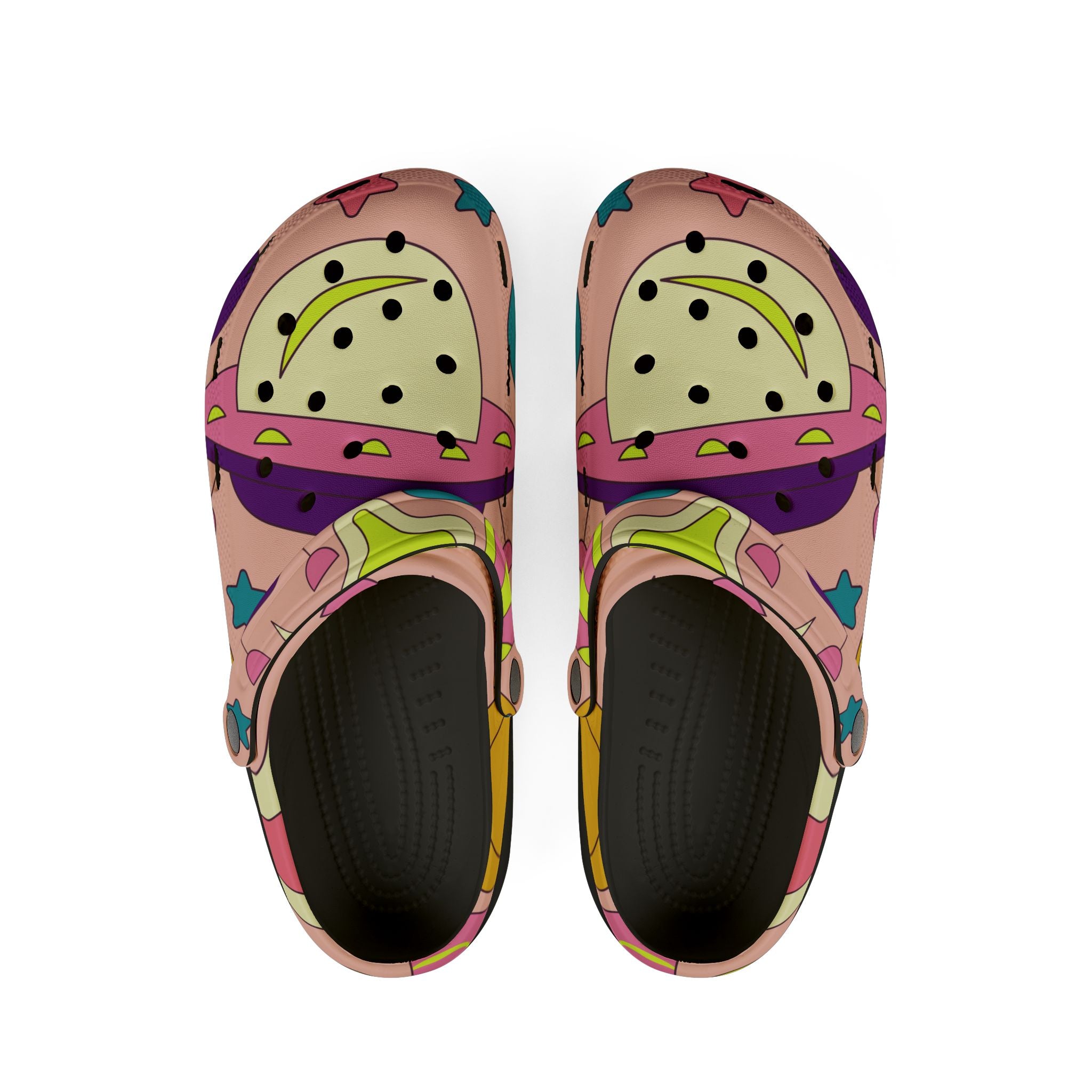 Retropunk Alien Rave EVA Foam Rubber Shoes (AOP), Artsulli - Art is Long, Life is Short, Shoes, Size, US 6 (Women's), Color, Black, , , 10635906386984