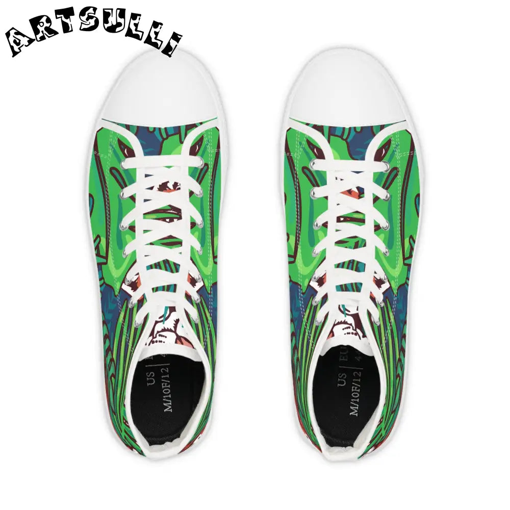 JAKKOUTTHEBXX Tropical Jungle Tigers II Men’s High Top Sneakers