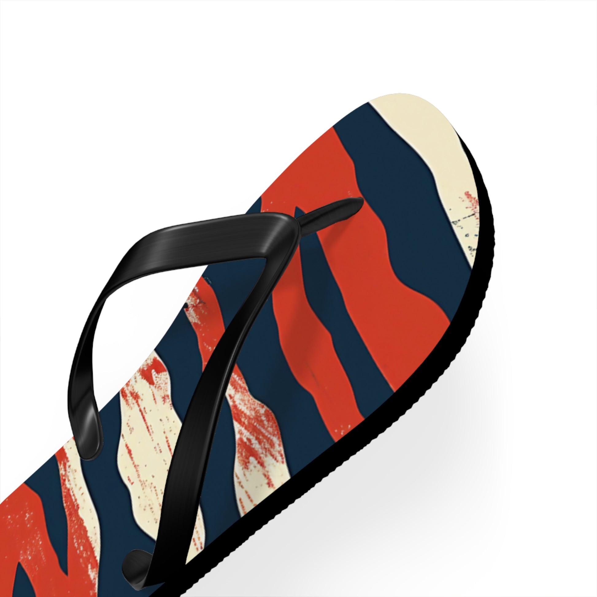 Camo Tiger Stripes Flip Flops, Artsulli - Art is Long, Life is Short, Shoes, , , , , , , 