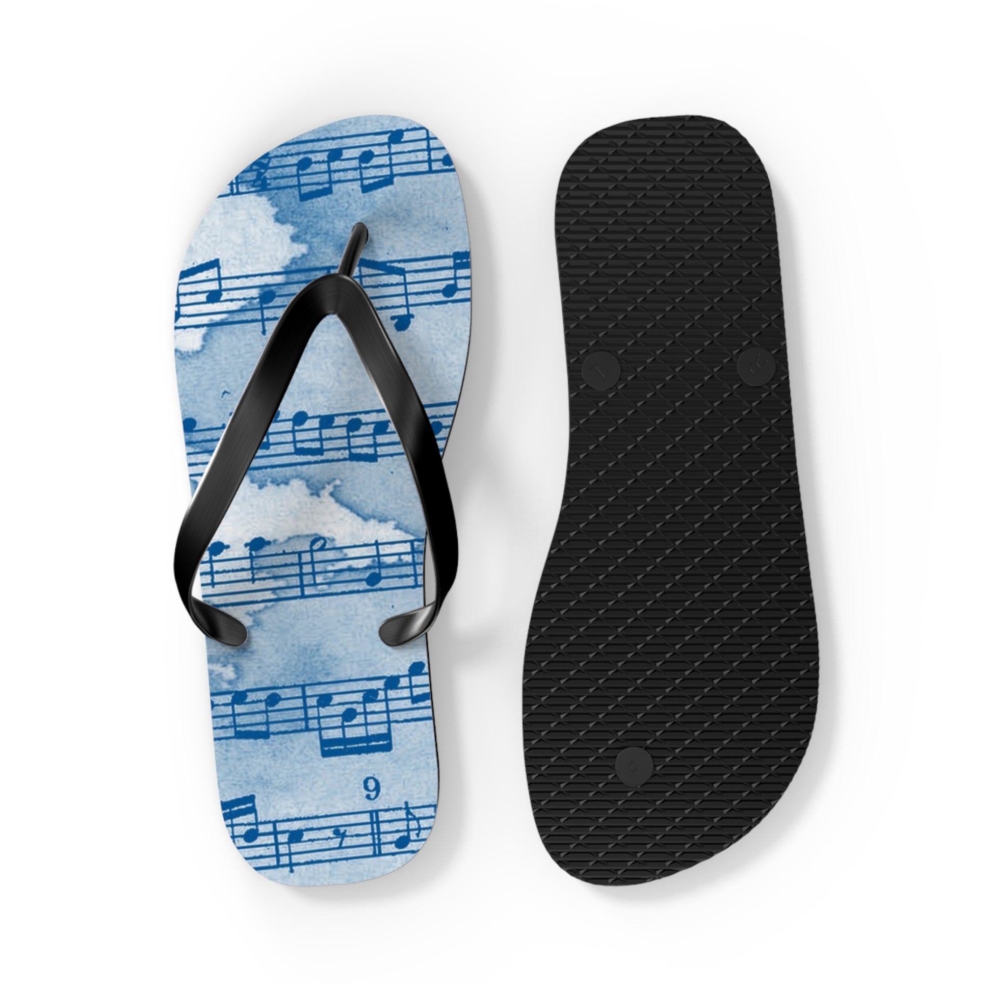 Drip Spill Type Beat Sheet Music Blue Flip Flops, Artsulli - Art is Long, Life is Short, Shoes, , , , , , , 