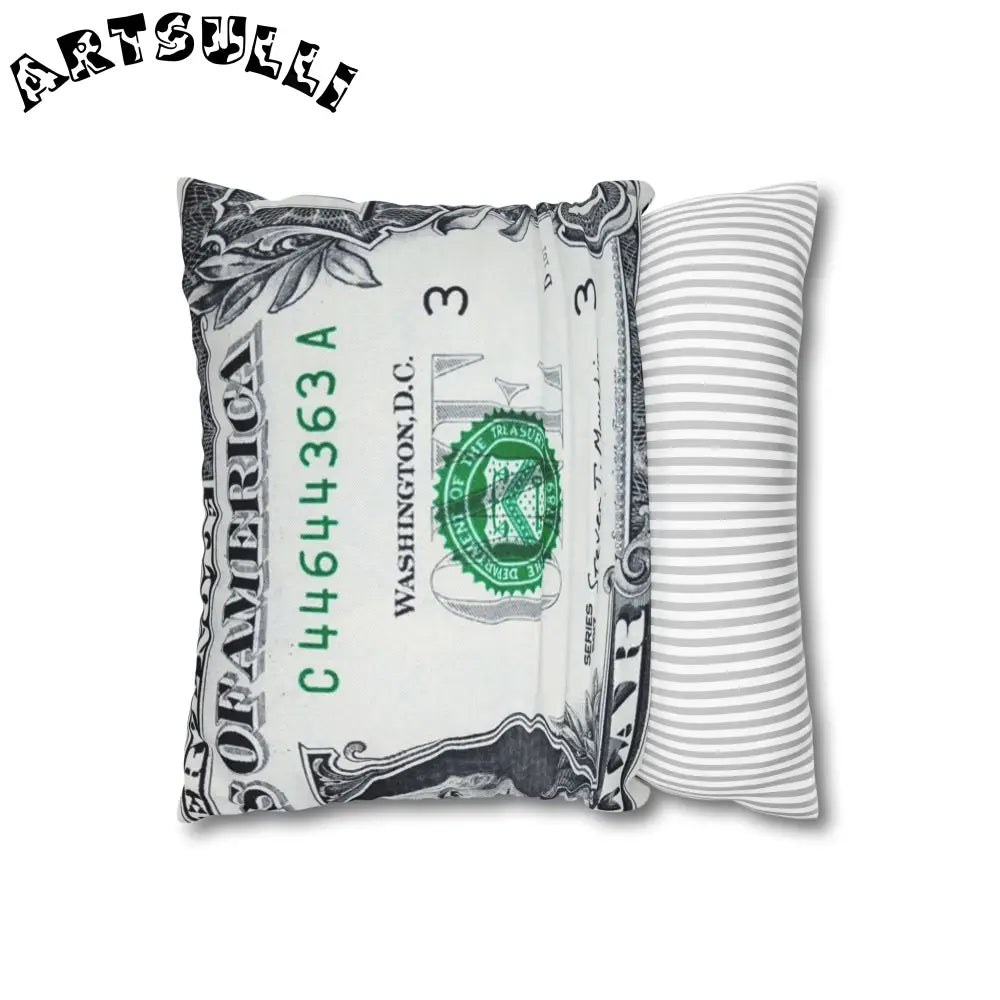 JAKKOUTTHEBXX Dollar Bill Created Art Environment Pillow 2025