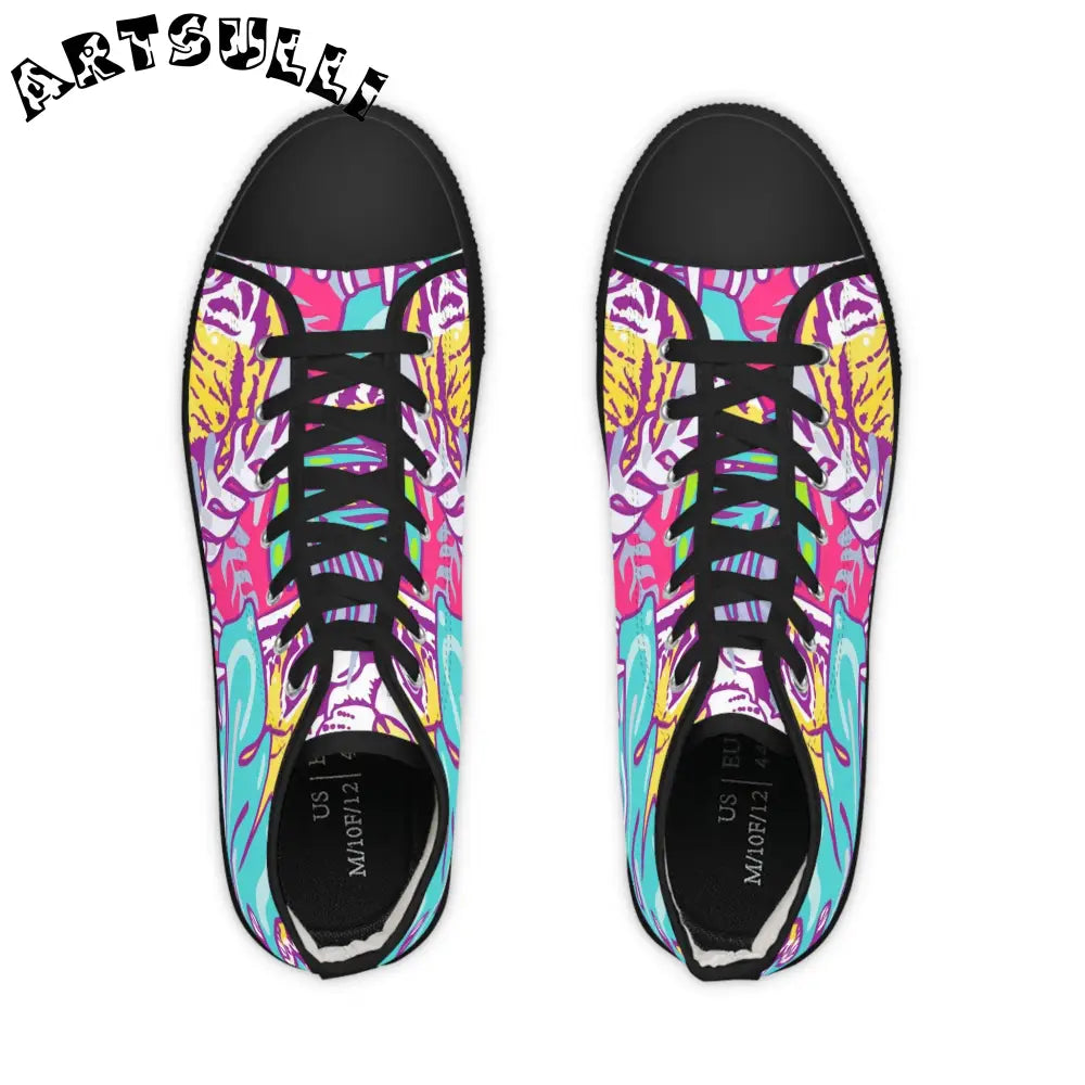 JAKKOUTTHEBXX Tropical Jungle Tigers Torquise and Purple Men’s High