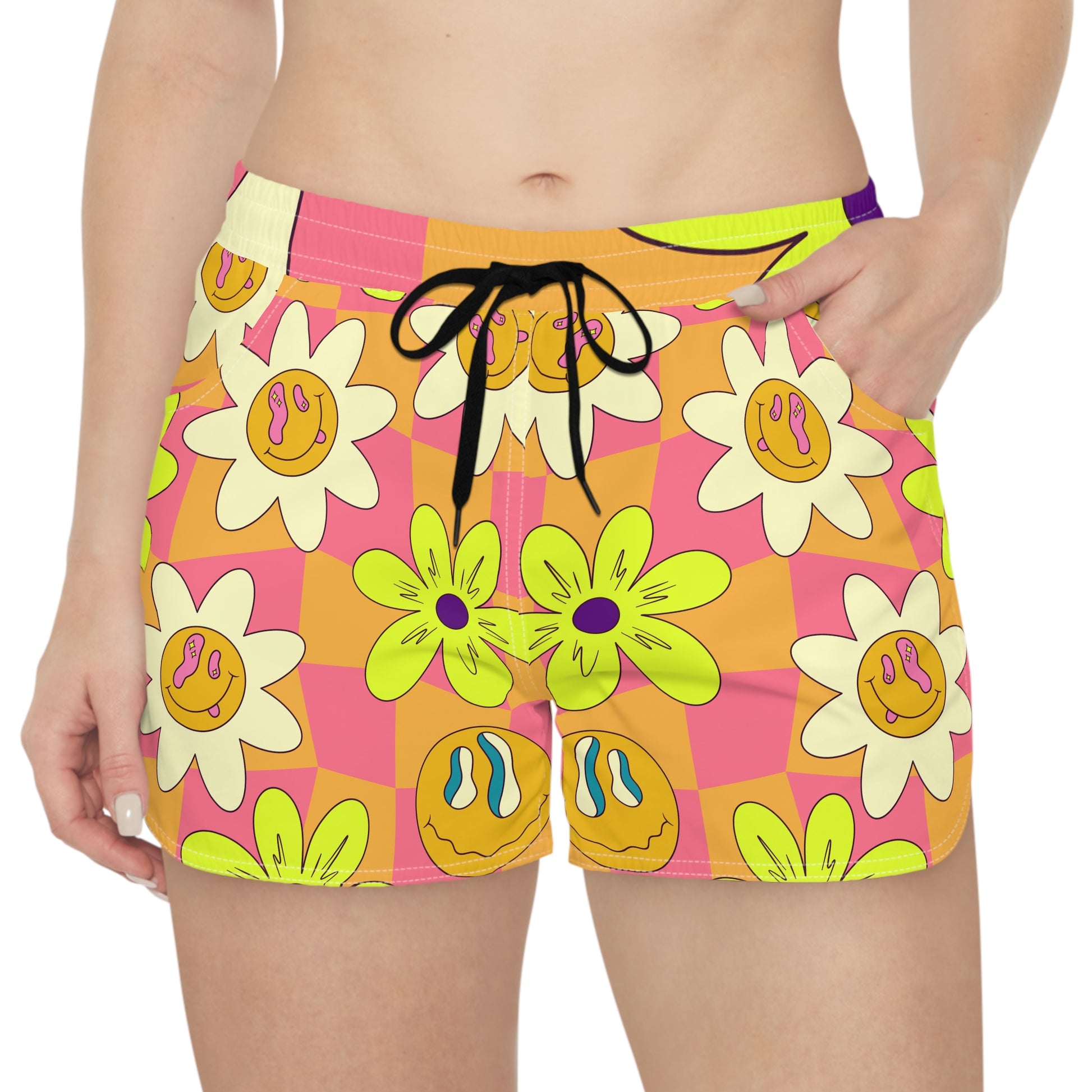 Sour Face Rave Women's Casual Shorts (AOP), Artsulli - Art is Long, Life is Short, All Over Prints, , , , , , , 