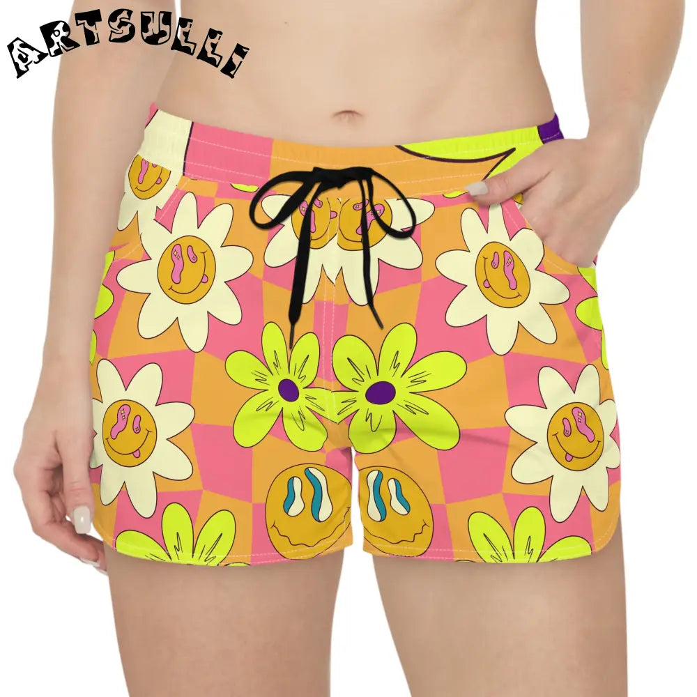 JAKKOUTTHEBXX Sour Face Rave Women’s Casual Shorts (AOP)
