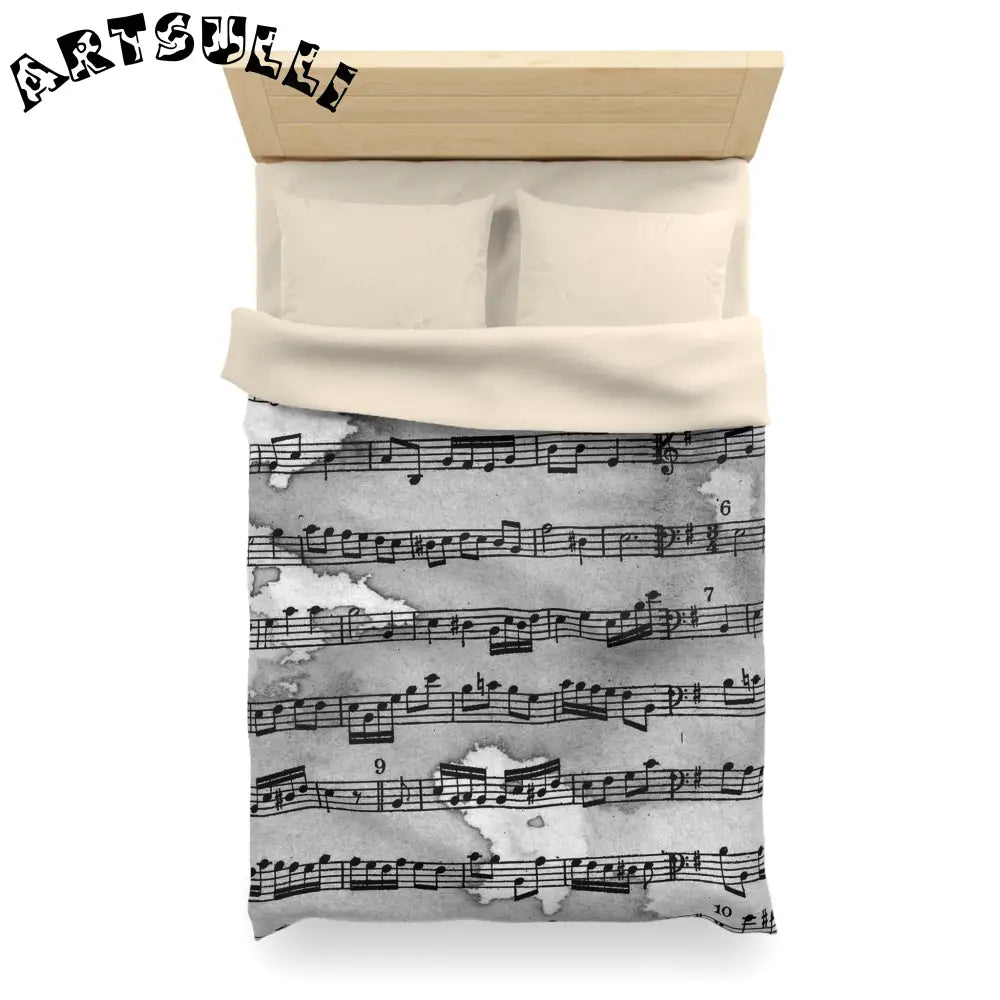 JAKKOUTTHEBXX Distressed Sheet Music Duvet Cover 2025