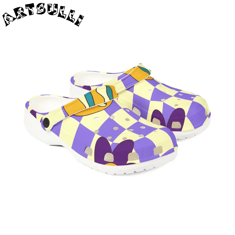 JAKKOUTTHEBXX Trippy Flower Power Motifs EVA Foam Rubber Shoes (AOP)