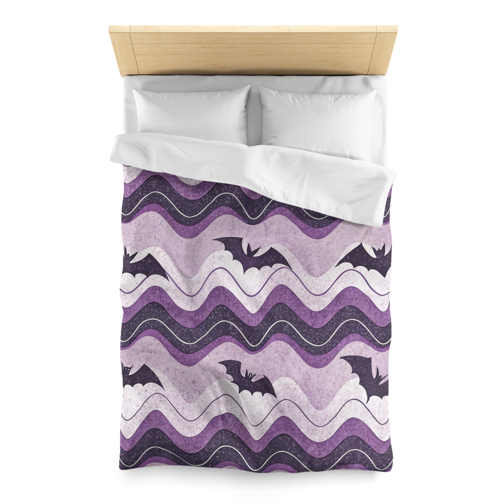 Bat Wave Microfiber Duvet Cover, Artsulli - Art is Long, Life is Short, Home Decor, , , , , , , 