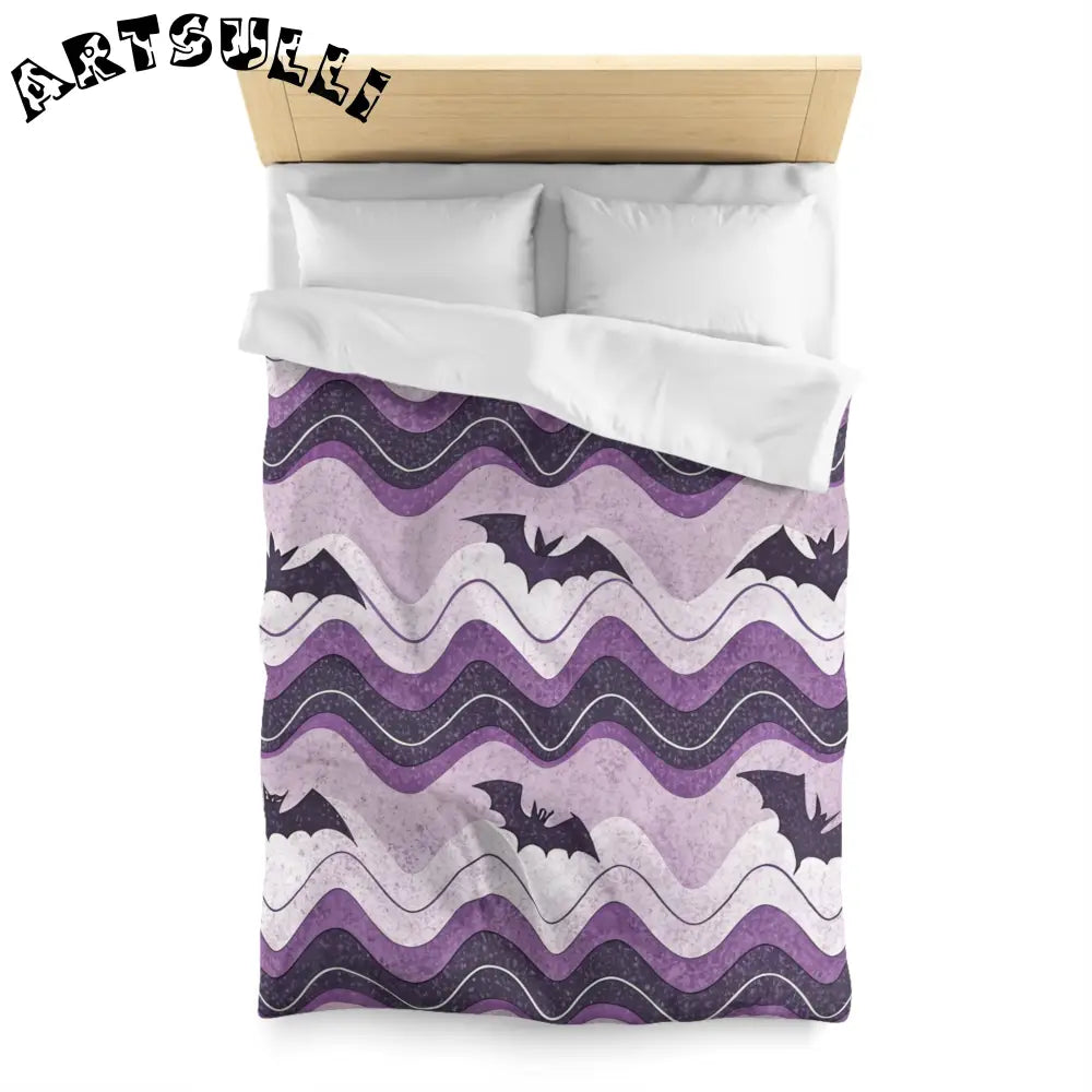 JAKKOUTTHEBXX Bat Wave Microfiber Duvet Cover JAKKOUTTHEBXX Artsulli