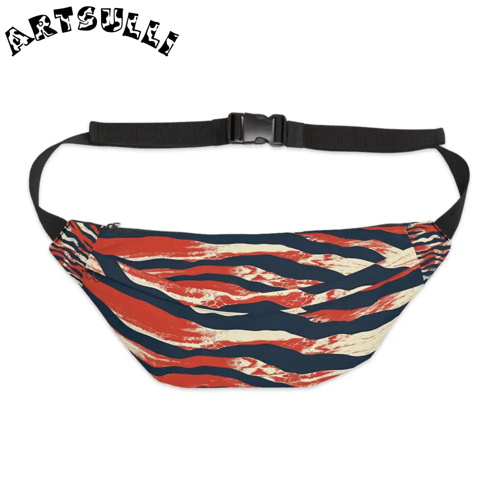 JAKKOUTTHEBXX Capricious Tiger Wave Large Fanny Pack JAKKOUTTHEBXX