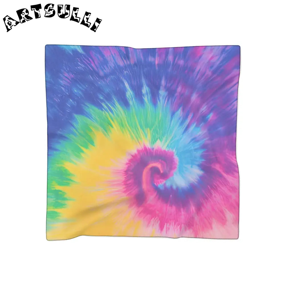 JAKKOUTTHEBXX Rainbow Tie Dye Illustration Printed Scarf 2025