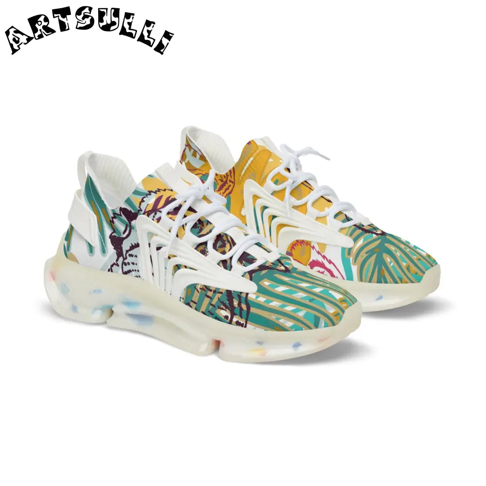 JAKKOUTTHEBXX Tropical Jungle Tigers Brown and Green Men’s Mesh