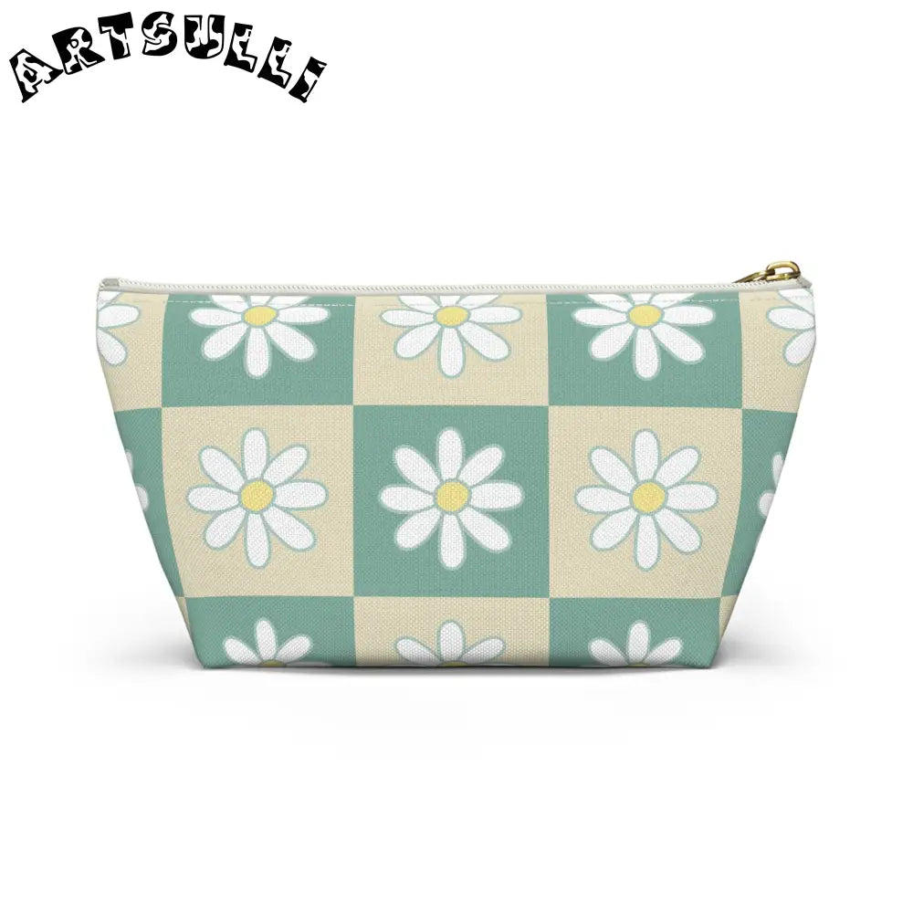 JAKKOUTTHEBXX Retro Daisy Checkerboard II Green and Tan Accessory