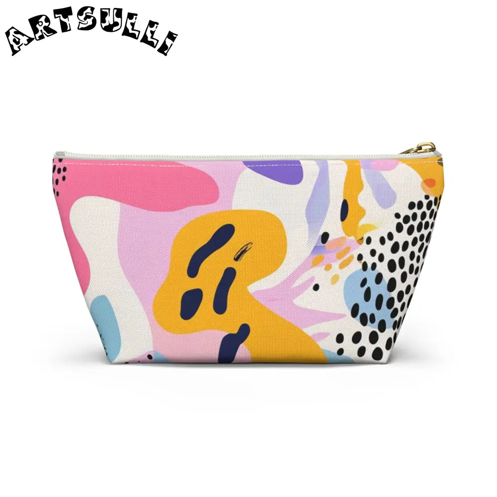 JAKKOUTTHEBXX Colorful Abstract Dots and Shapes II Accessory Pouch w