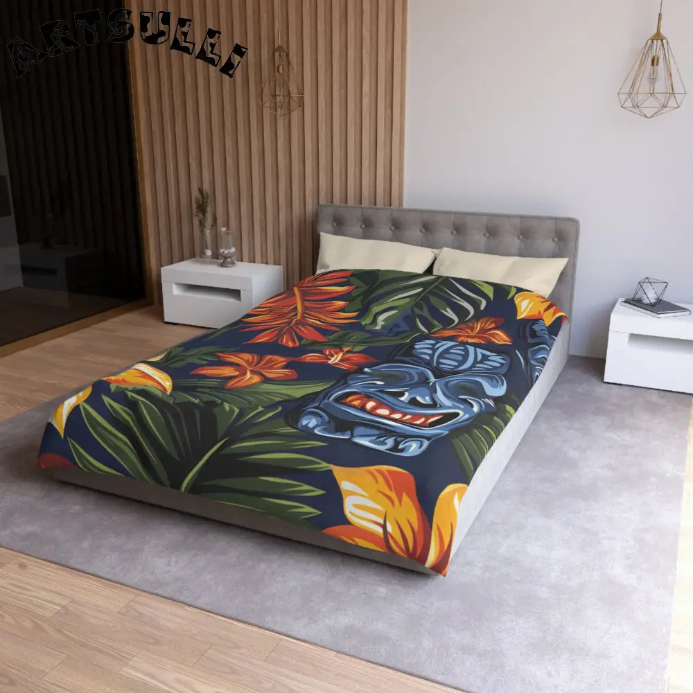 JAKKOUTTHEBXX Tropical Tiki Mask Duvet Cover 2025