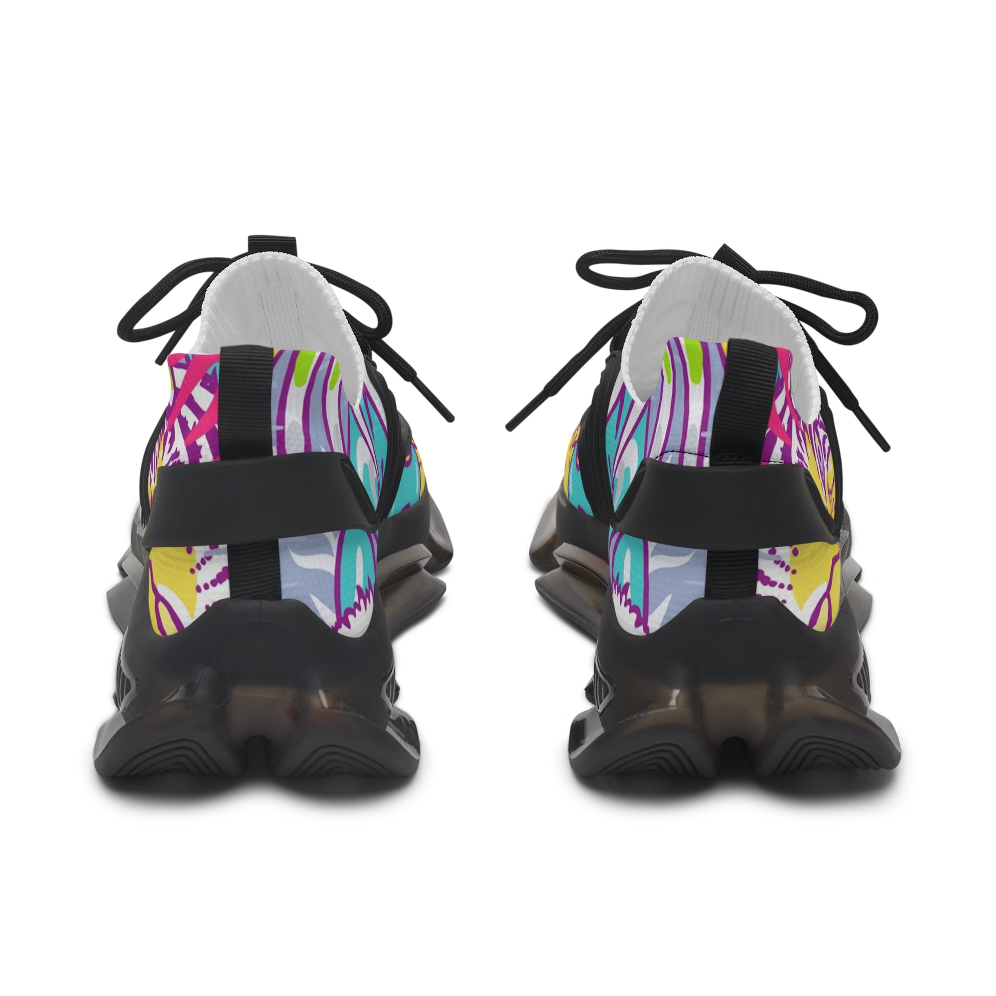Tropical Jungle Tigers Torquise and Purple Women's Mesh Sneakers, Artsulli - Art is Long, Life is Short, Shoes, , , , , , , 