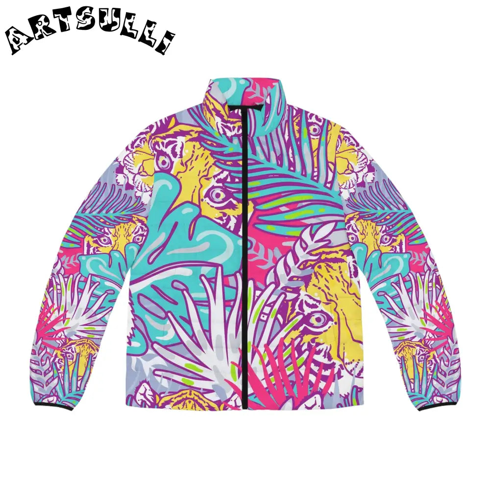 JAKKOUTTHEBXX Tropical Jungle Tigers Torquise and Purple Men’s