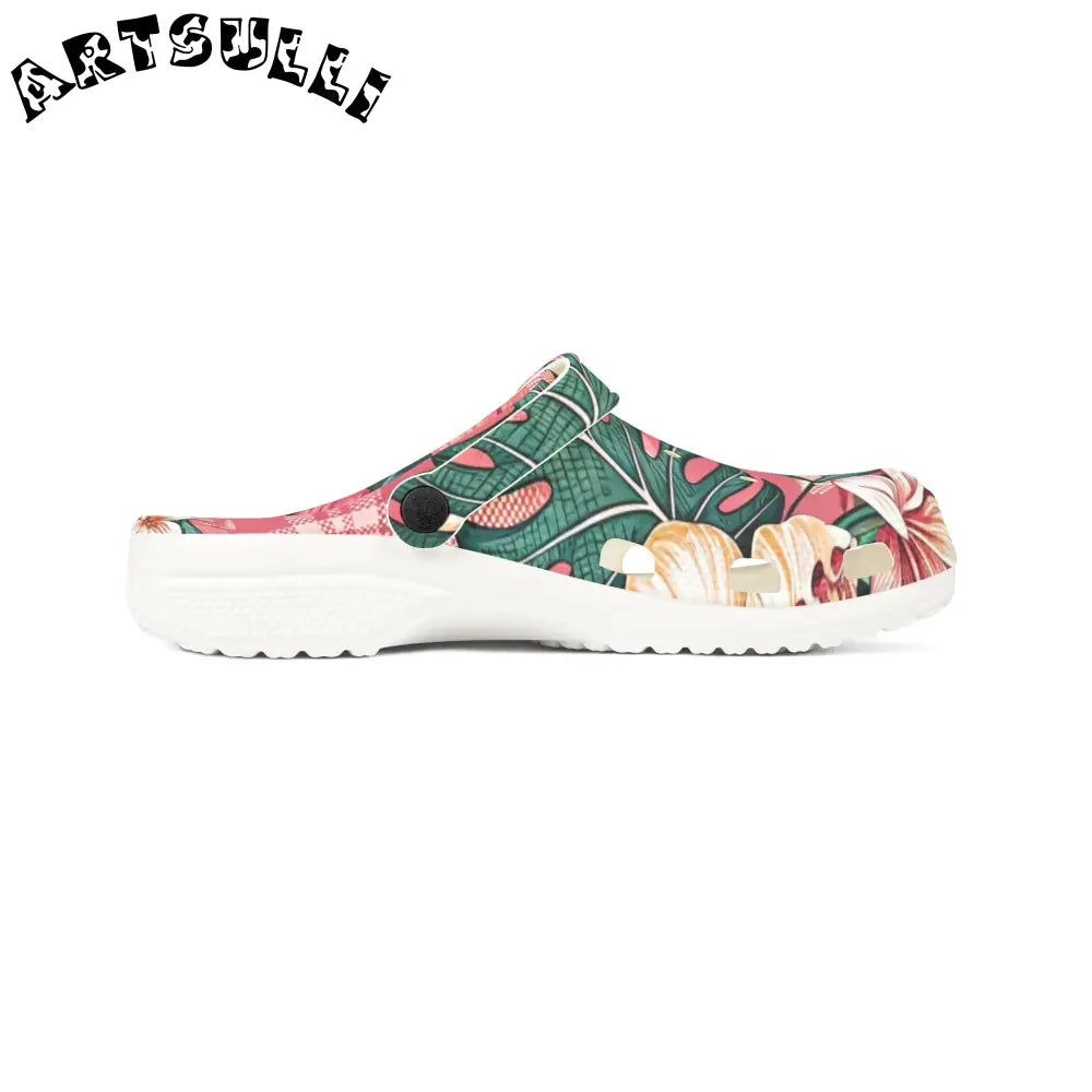 JAKKOUTTHEBXX Plaid x Floral Red and GreenEVA Foam Rubber Shoes