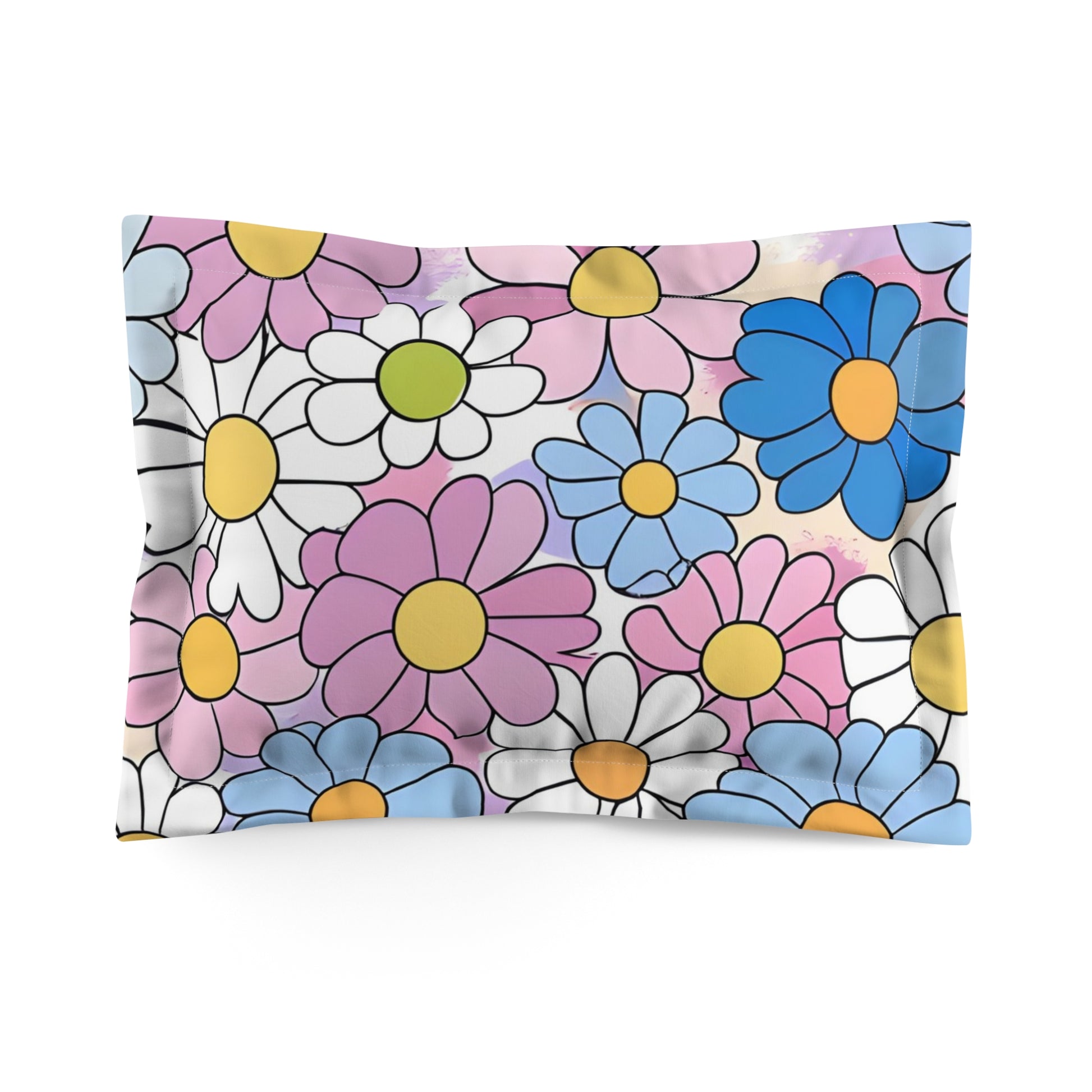 Flower Hour Purple and Blue Microfiber Pillow Sham, Artsulli - Art is Long, Life is Short, Home Decor, Size, Standard, , , , , 52368784963019