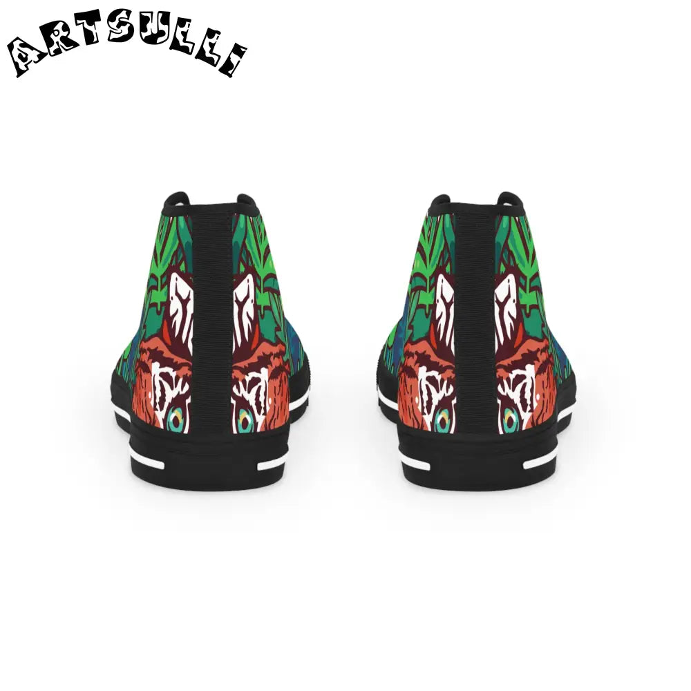 JAKKOUTTHEBXX Tropical Jungle Tigers II Men’s High Top Sneakers