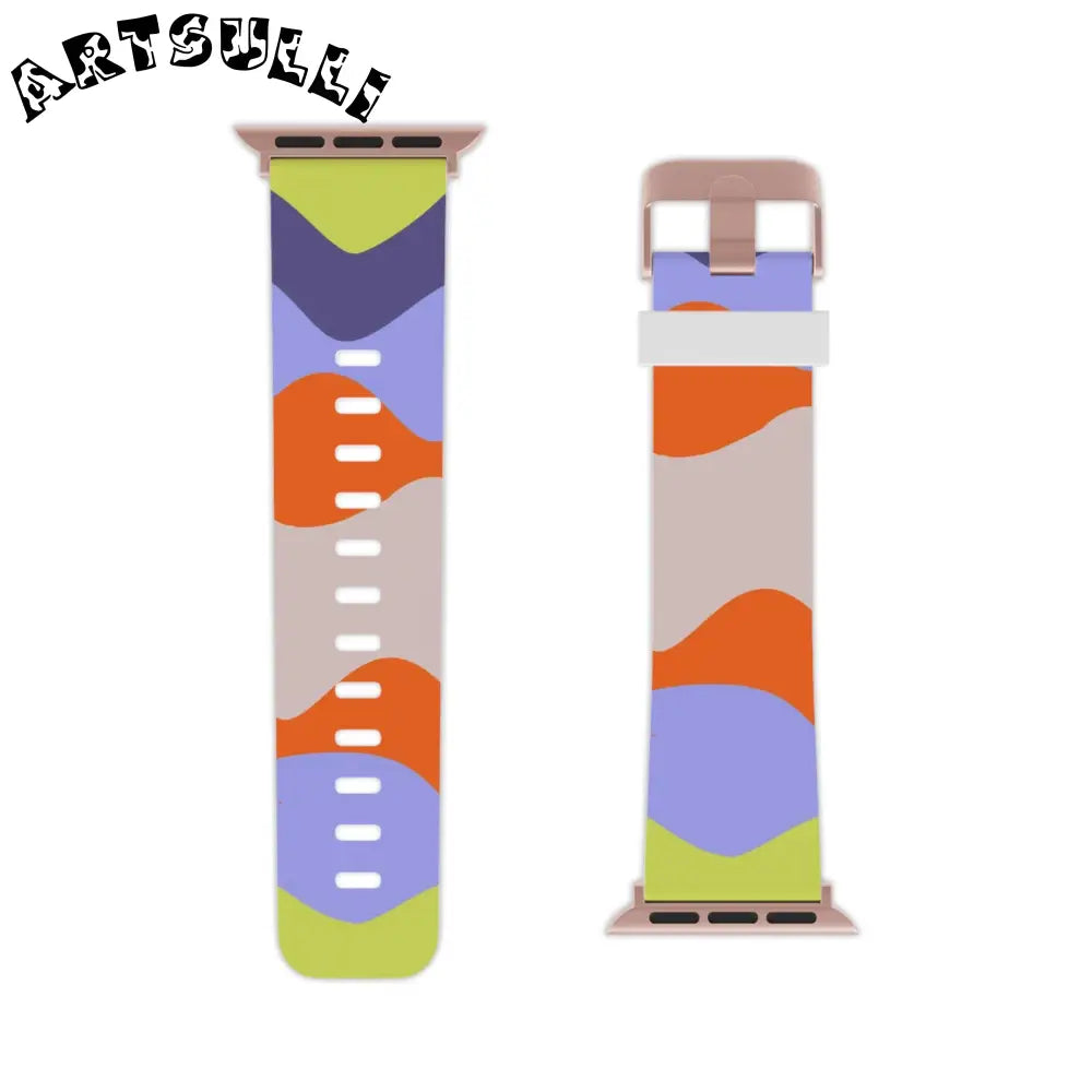 JAKKOUTTHEBXX Waves Red and Blue Watch Band for Apple Watch