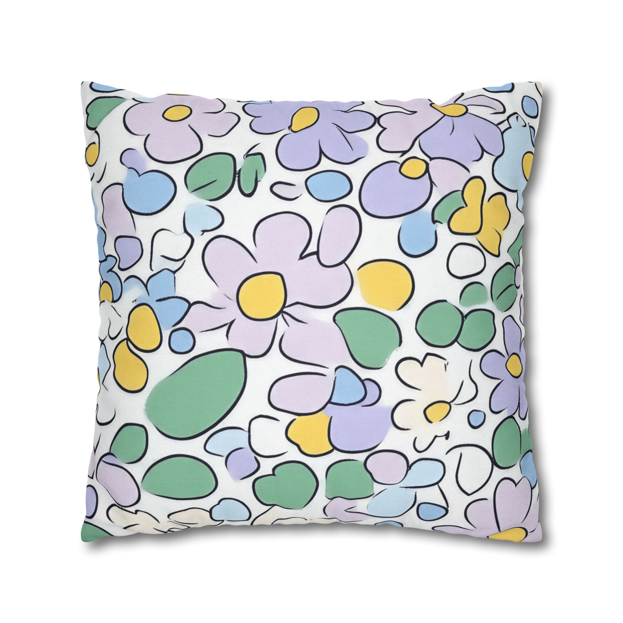 Spun Polyester Square Pillowcase
