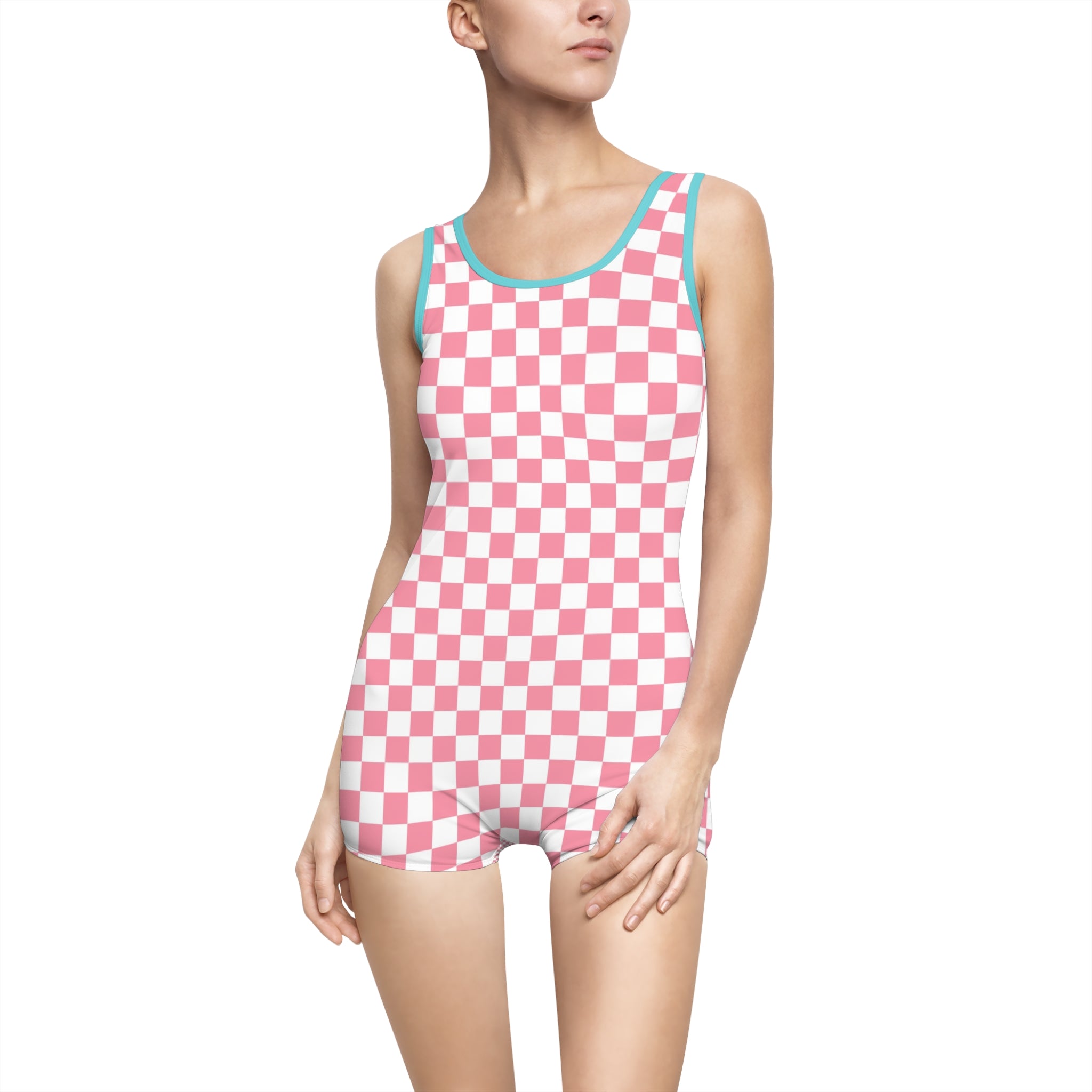 Brigandine Checkered Scene Women's Vintage Swimsuit (AOP)