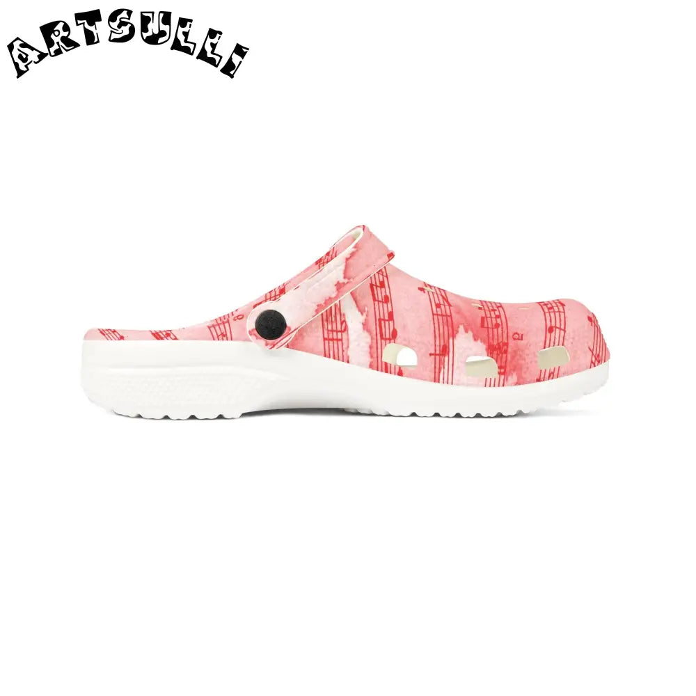 JAKKOUTTHEBXX Pink Music Note EVA Foam Clogs 2025