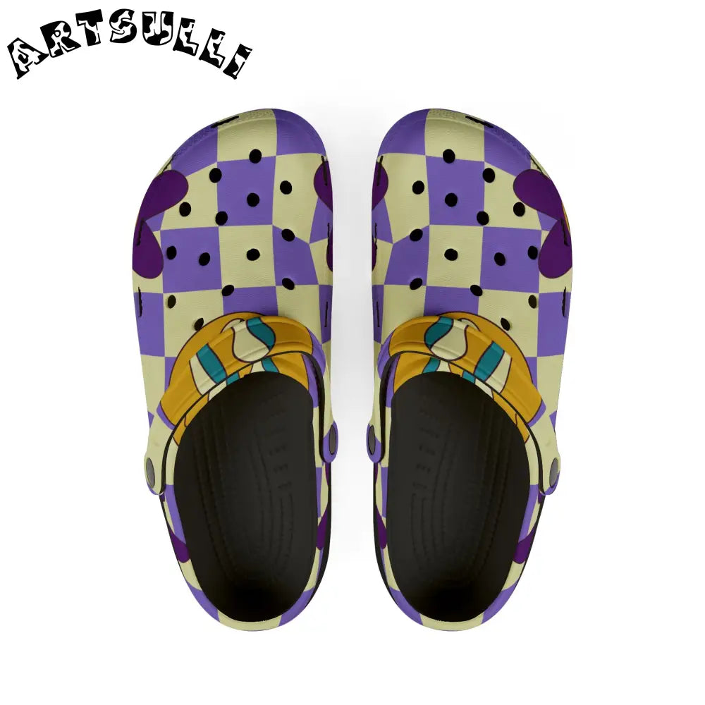 JAKKOUTTHEBXX Trippy Flower Power Motifs EVA Foam Rubber Shoes (AOP)