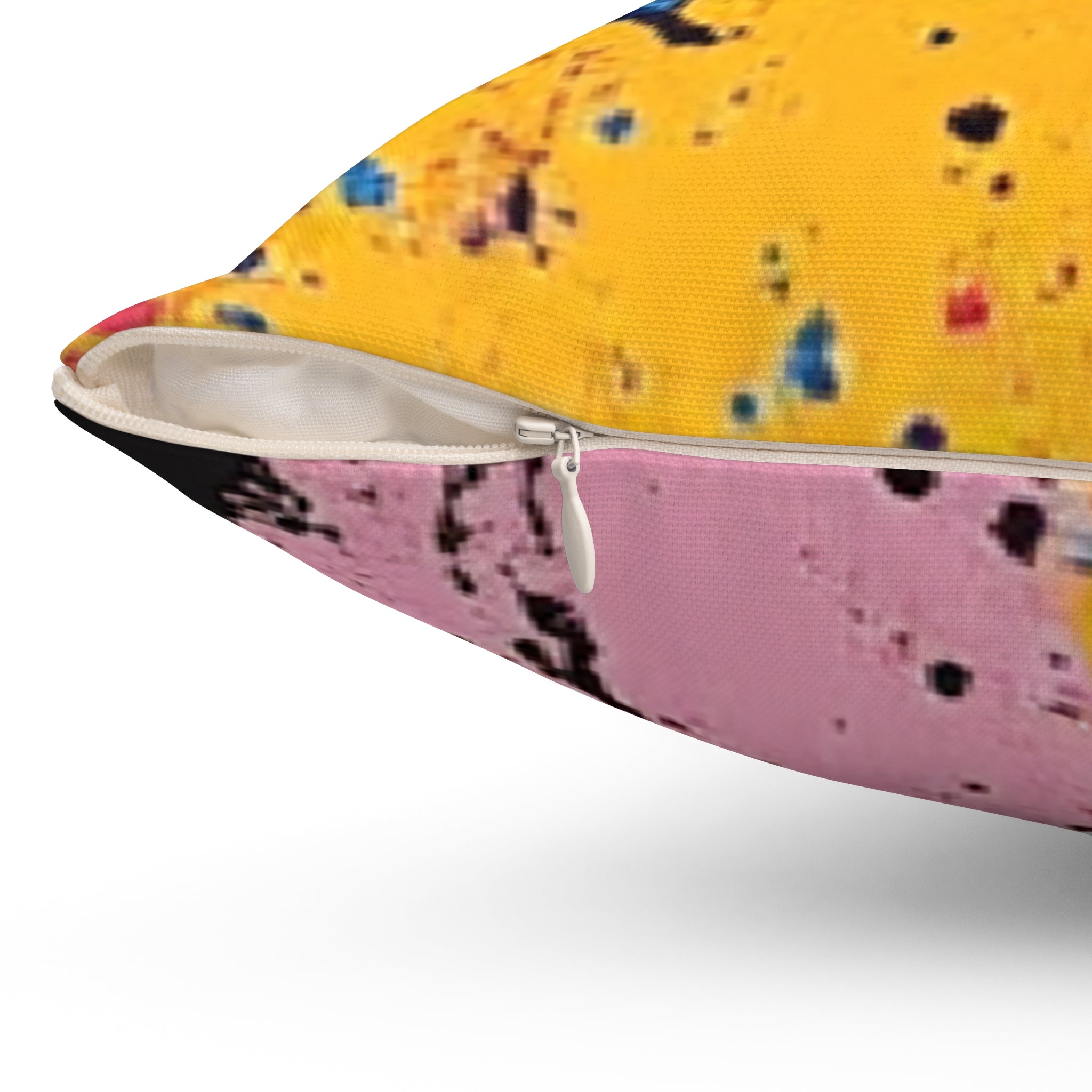 The Colors Of Paint Splatter Spun Polyester Square Pillow, Artsulli - Art is Long, Life is Short, Home Decor, , , , , , , 