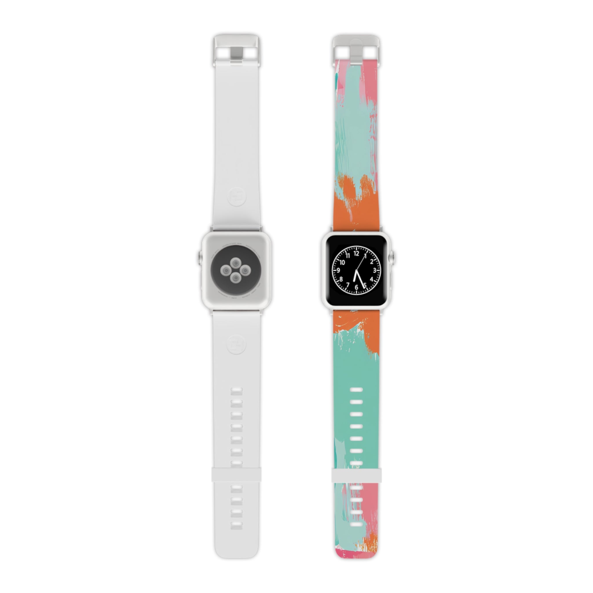 Preppy Pixel Bloom II Watch Band for Apple Watch, Artsulli - Art is Long, Life is Short, Accessories, Size, 8'' × 0.75'' / 38 - 40 mm, Color, Silver, , , 50319427353257682418