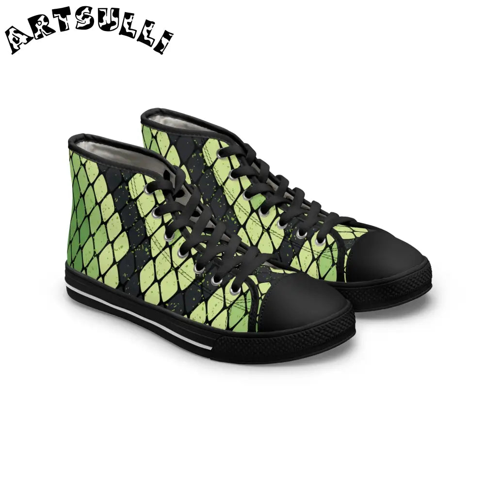 JAKKOUTTHEBXX Snake Skin Women’s High Top Sneakers JAKKOUTTHEBXX