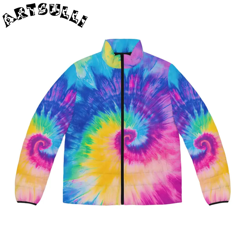 JAKKOUTTHEBXX Spiral Tie Dye Quilted Puffer Jacket 2025